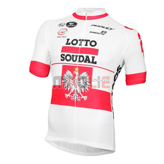 Maglia Lotto manica corta 2016 bianco e rosso - Clicca l'immagine per chiudere